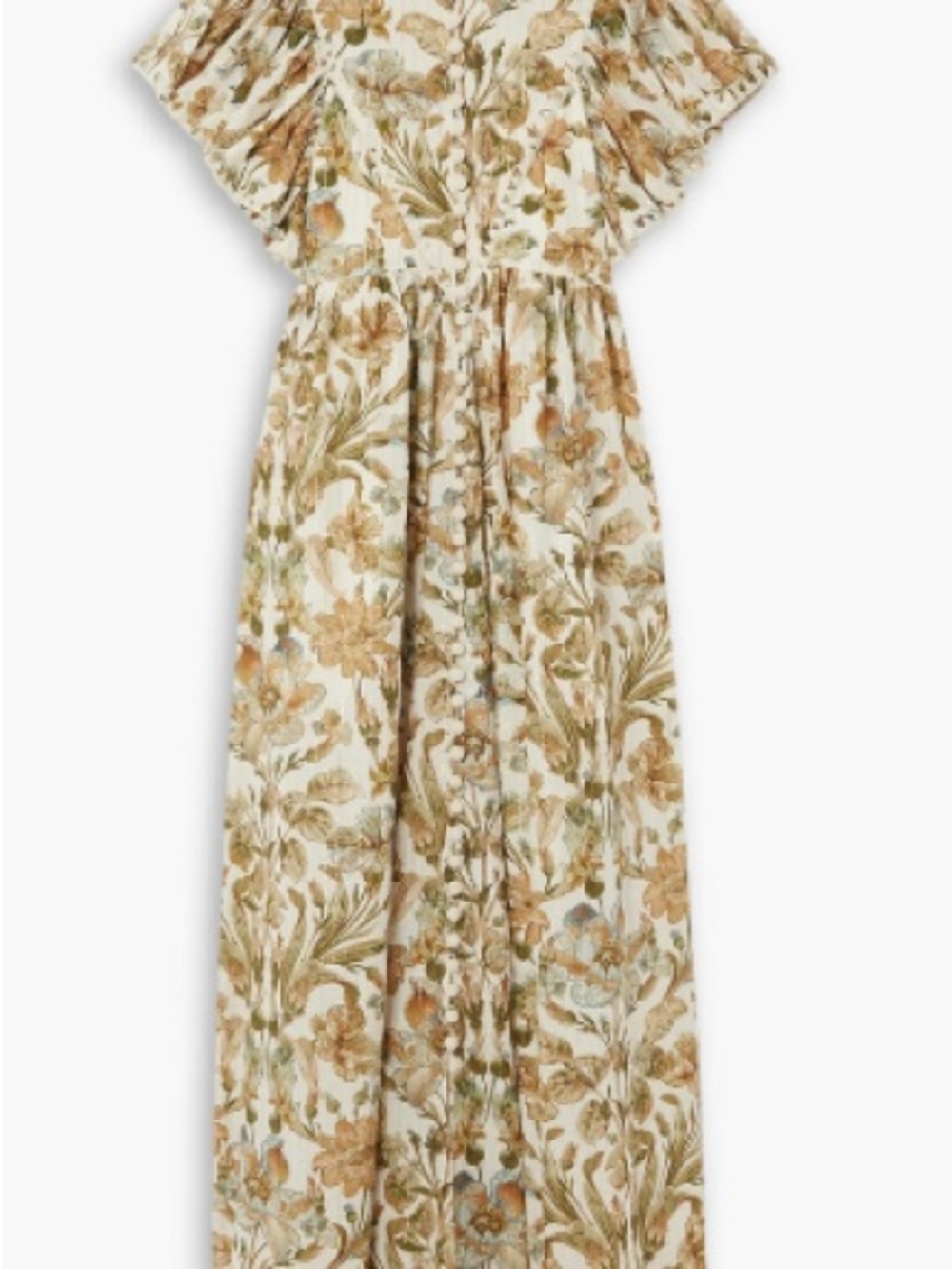 Zimmermann Floral Print Cotton Blend Viole Maxi Dress